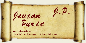 Jevtan Purić vizit kartica